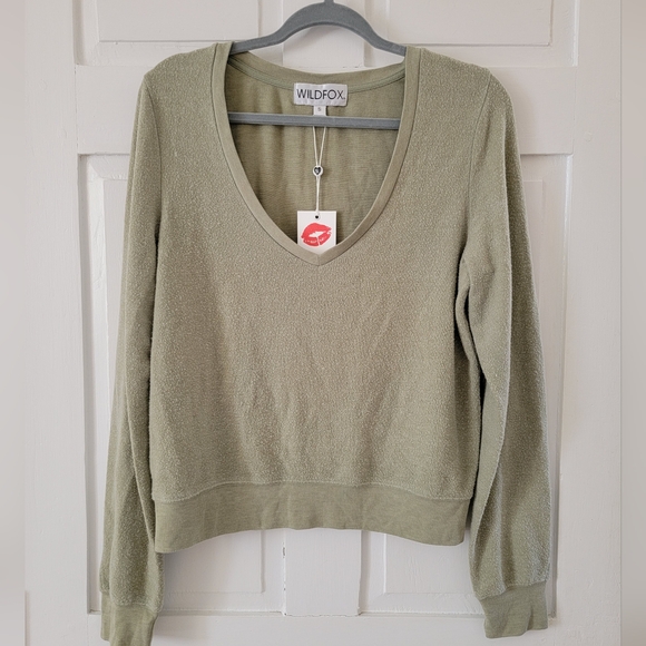 Wildfox Deep V Baggy Beach Jumper - Picture 1 of 4